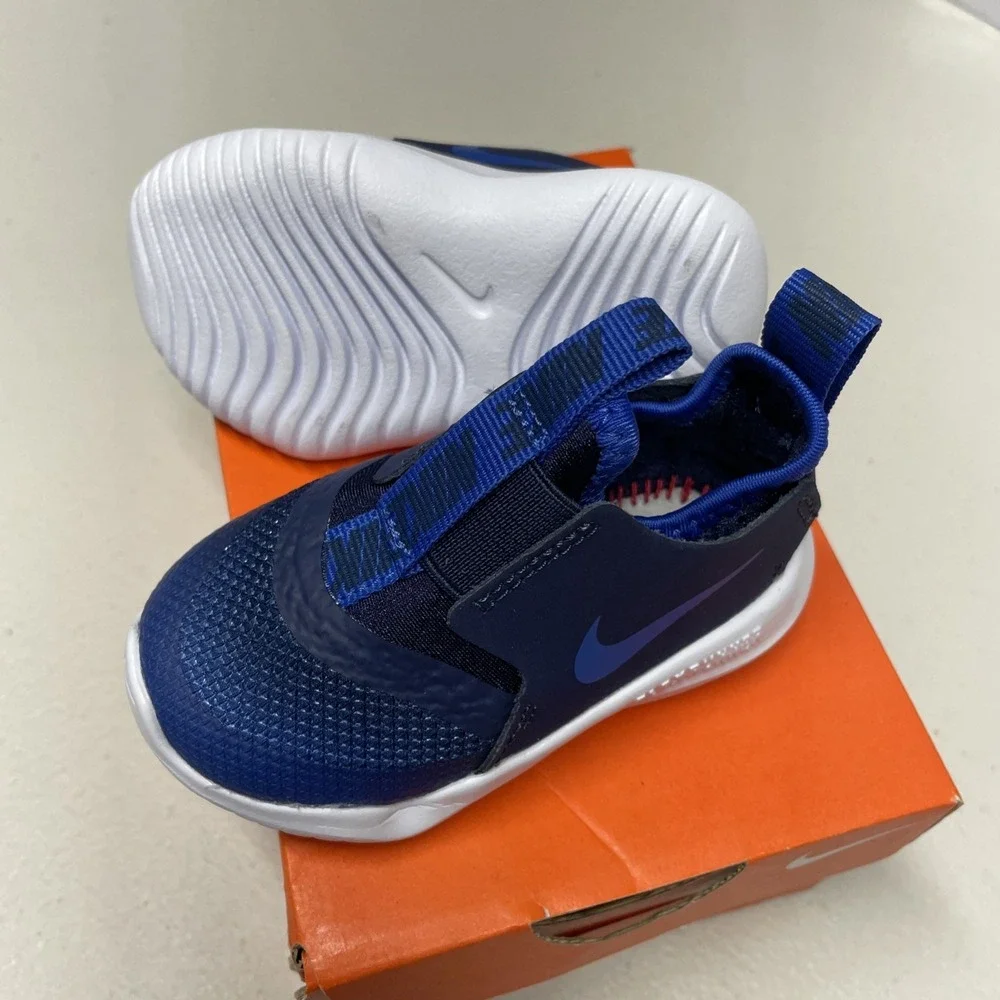 Nike Flex Runner Infant Baby Slip-on Shoes 4C Game Royal/White AT4665-407